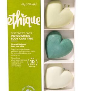 ETHIQUE BODY CARE GIFT SET PACK TRIO BODY CLEANSER EXFOLIATOR DEODORANT NWT NIB